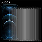 Para iPhone 12 Pro Max 50 piezas de película de vidrio templado 9H 2.5D de 0,26 mm (ranurada), para iPhone 12 Pro Max